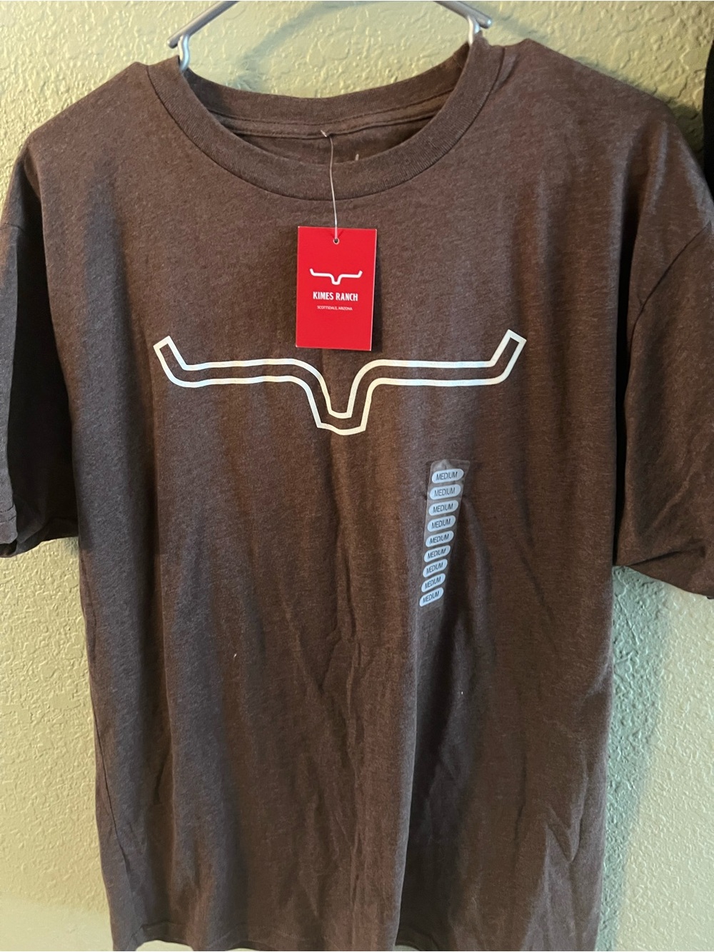 Kimes Ranch Brown Short-Sleeve Tee with White Longhorn Graphic